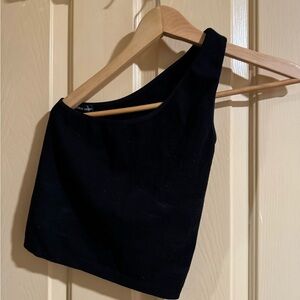 Cropped one sleeve tank top NEVER USED